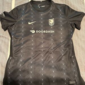 Nike Black and Gold Soccer Jersey